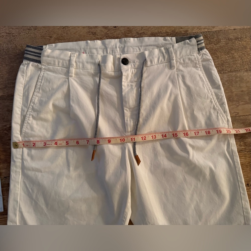 Eleventy Men’s White Drawstring Stretch-Cotton Sh… - image 8